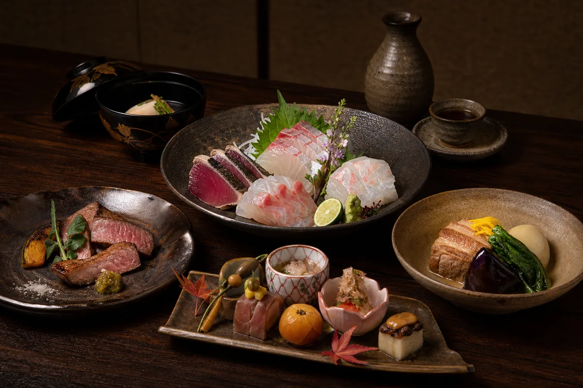 鹿児島食材を使った料理の盛り合わせ